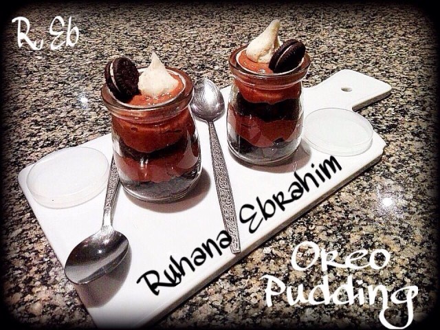 Oreo Choc Caramel Pudding