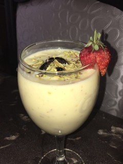 Sago Custard Milk With Nuts 