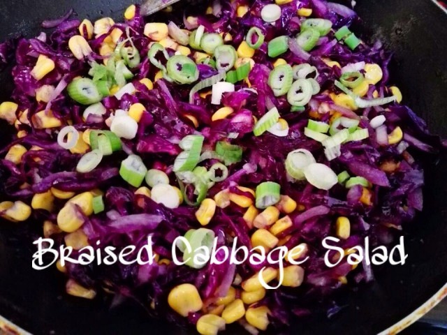 Braised Cabbage & Corn Salad