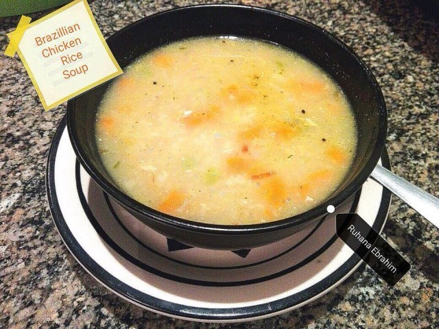 Brazillian Chicken Rice Soup