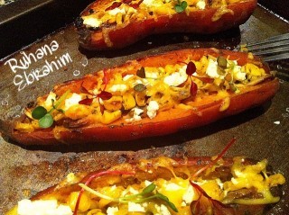 Stuffed Charred Sweet Potato