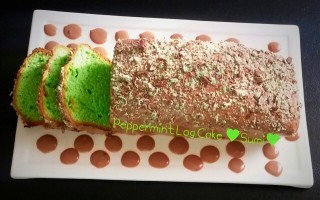 Peppermint Log Cake
