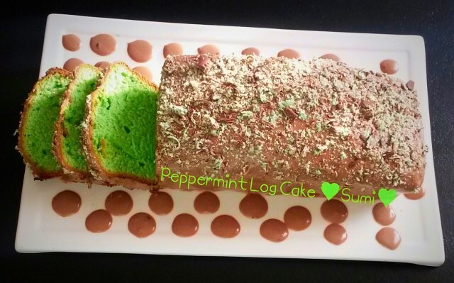 Peppermint Log Cake