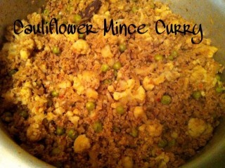 Cauliflower & Mince Dry Curry