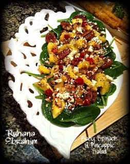 Baby Spinach Pineapple Salad