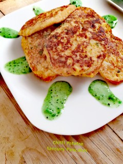 Chilli Potato Savoury Pancakes.