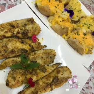 Lemon Butter Hake & Cheesy Corn Spuds