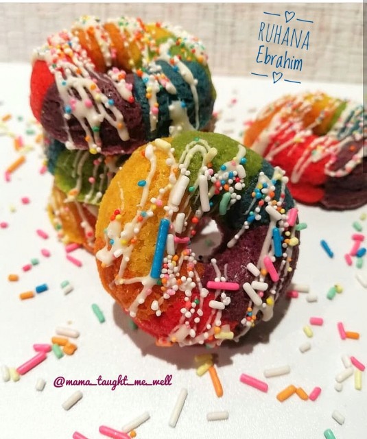 Rainbow Donut Cookies