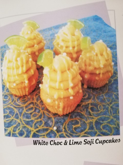 White Choc & Lime Sojee Cupcakes