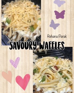 Eggless Savoury Waffles