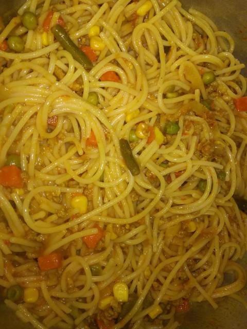 Mince And Veg Spaghetti