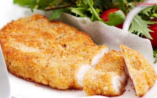 Tender And Crispy Chicken Schnitzel