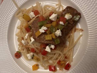 Minute Steak With Feta Cheese