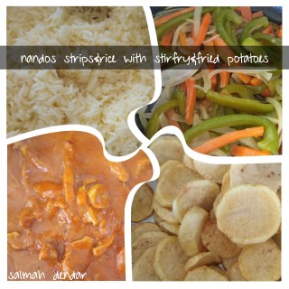 Nandos Chicken Strips &rice