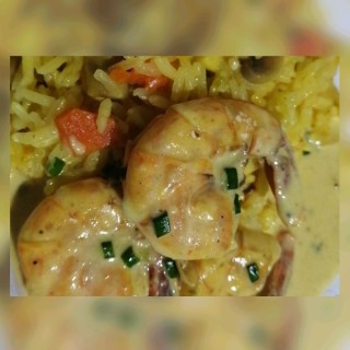 Pan-fried Creamy Lemon Buttered Prawns
