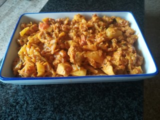 Cabbage And Chicken Fillet Curry