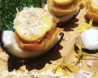 Phyllo Pineapple And Coconut Infused Cheesecake