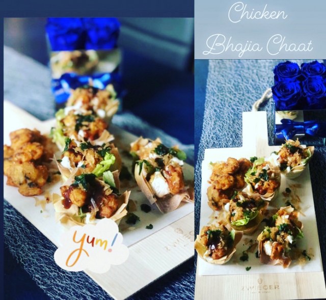 Chicken Bhajia Chaat Cuppies