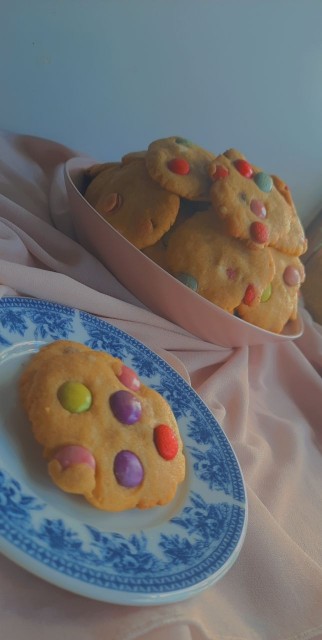 Smarties And Chocolate Chip Cookie