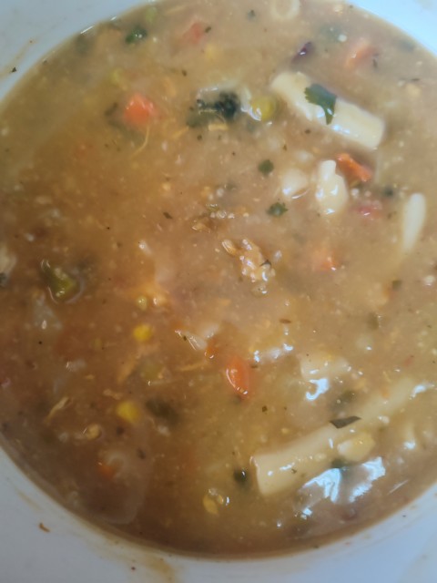 Chicken Veg Mac Soup