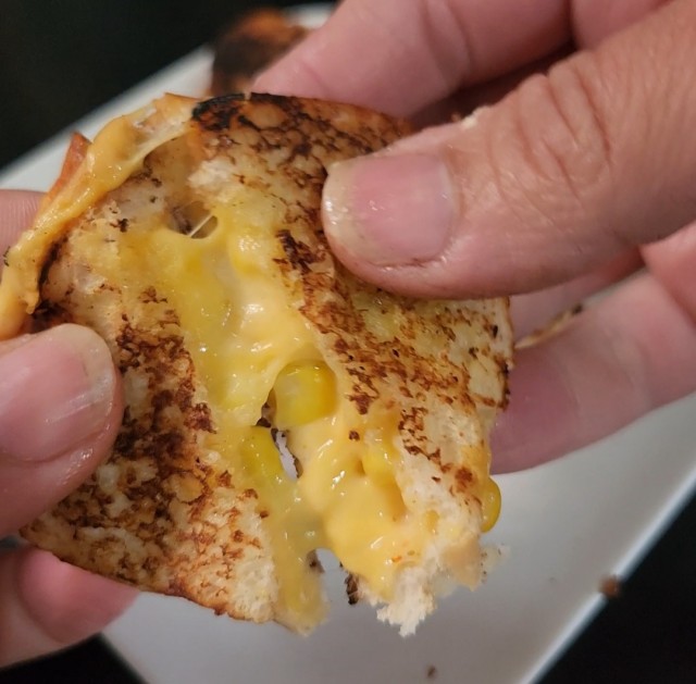 Mini Grilled Cheese And Corn Sandwiches