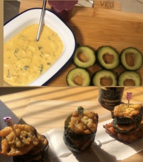 Courgette Bhajia Stacks