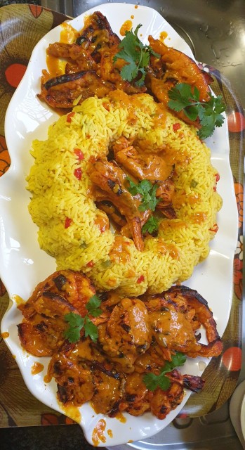 Grilled Peri-peri Prawns