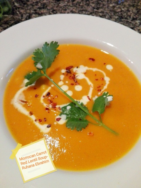 Morrocan Carrot Red Lentil Soup