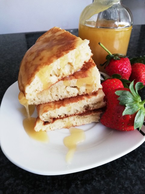 Crumpets With Butterscotch Sauce