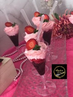 Rose ,,strawberries And Chocolate Dessert