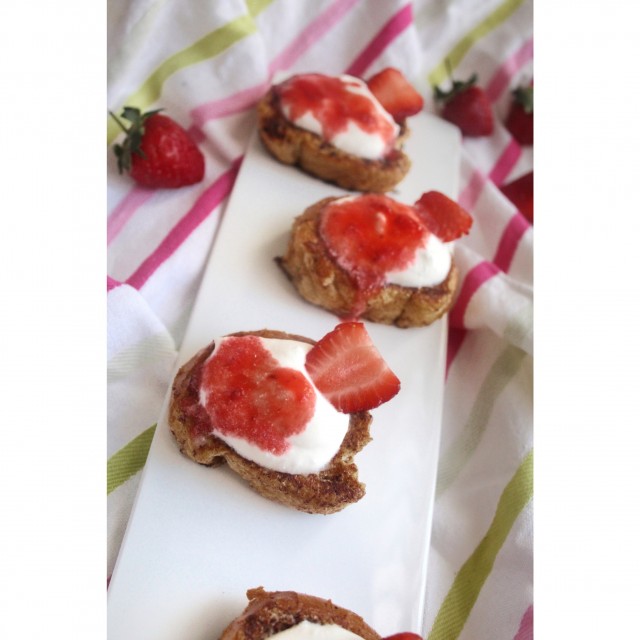 Strawberries And Cream Bruschetta