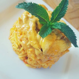 Saucy Chicken Strips And Spicy Rice