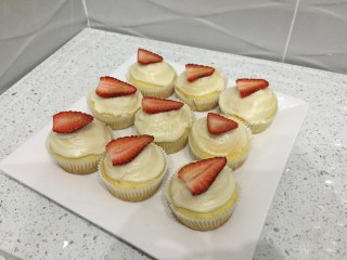 Strawberry Cupcakes With Condensed Milk Frosting