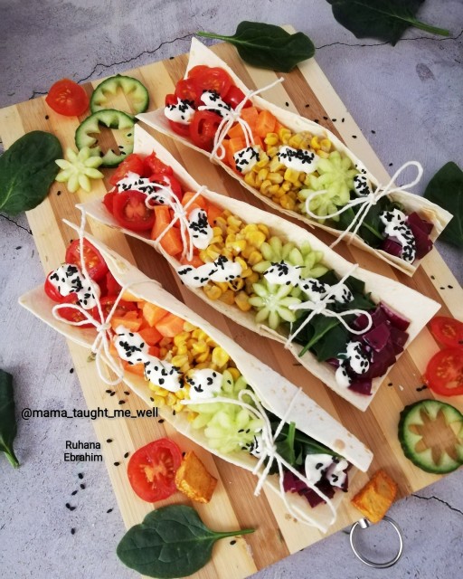 Rainbow Veggie Wraps