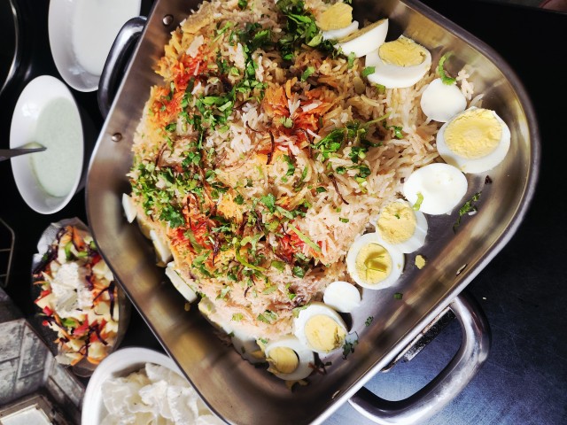 Baked And Layered.chicken Biryani
