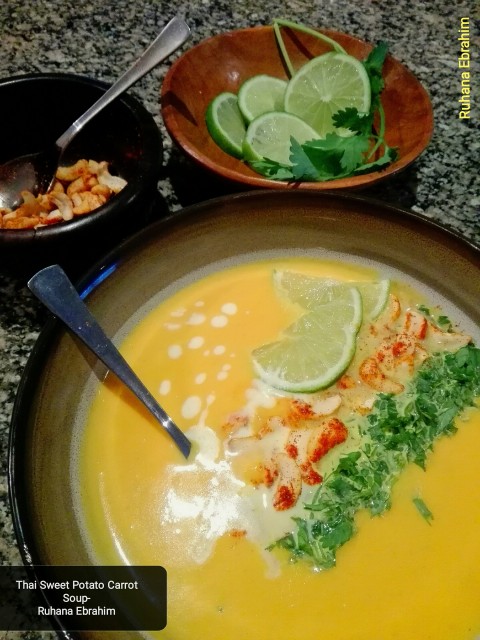 Thai Sweet Potato Carrot Soup