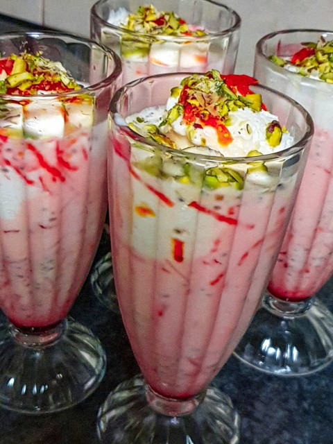 Rose Falooda Milkshake