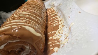 Chocolate Swiss Roll And Chocolate Ganache