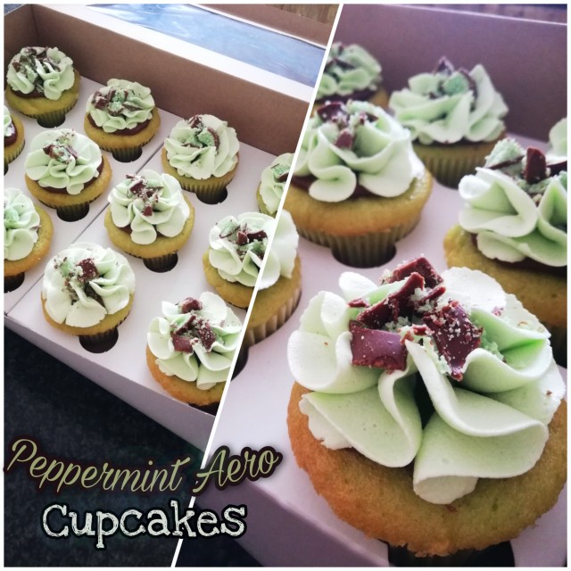 Peppermint Aero Cupcakes