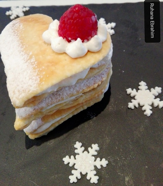 Raspberry & Cream Mille Feuille