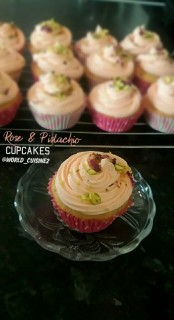 Rose & Pistachio Cupcakes