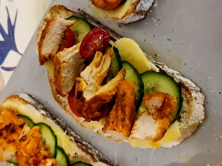 Open Chicken Sandwich