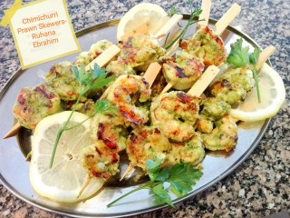 Chimichurri Prawn Skewers