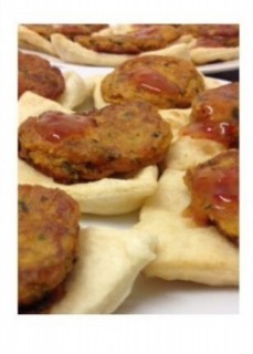 Courgette Fritters On Puri
