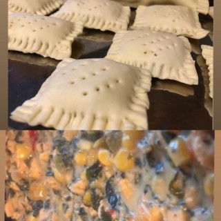 Chicken Spinach Pies With Feta