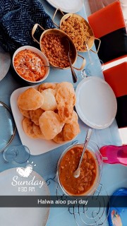 Halwa , Chana & Aloo Tarkari