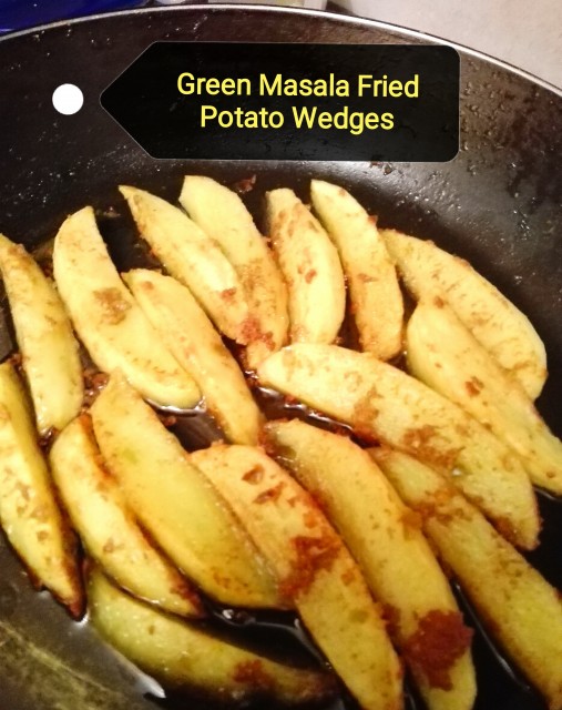 Green Masala Potato Wedges