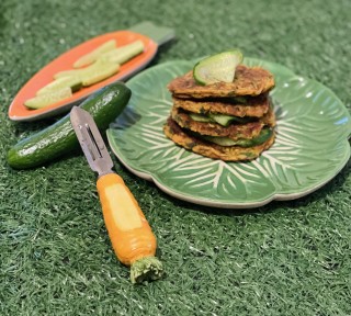 Carrot & Cucumber Crumpets (warna/pandela?)