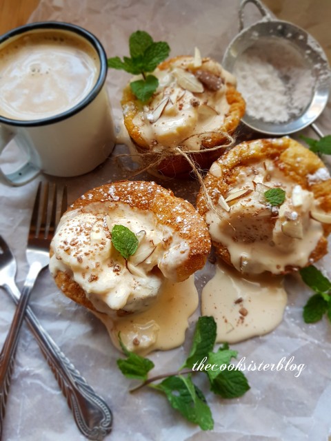 Dutch Baby Pancakes With Banana And Cream