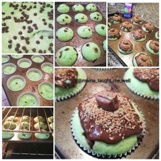 Peppermint Choc-chip Cupcakes